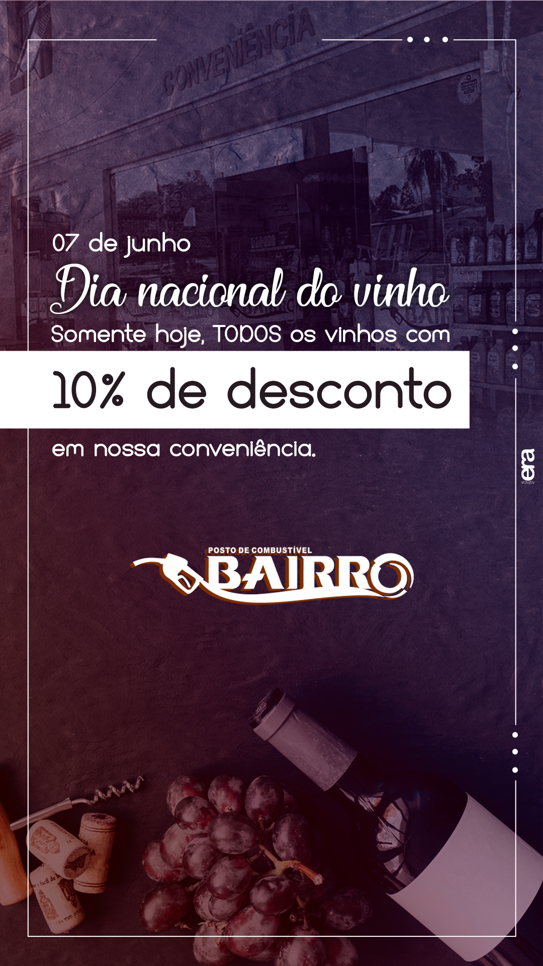 arte para dia nacional do vinho